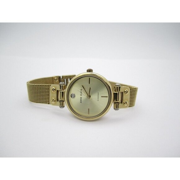 Women's Anne Klein Diamond Quartz WR Analog 27mm Dial Causal Round Watch (E647) - Picture 7 of 11